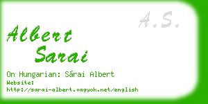albert sarai business card